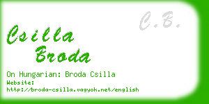 csilla broda business card